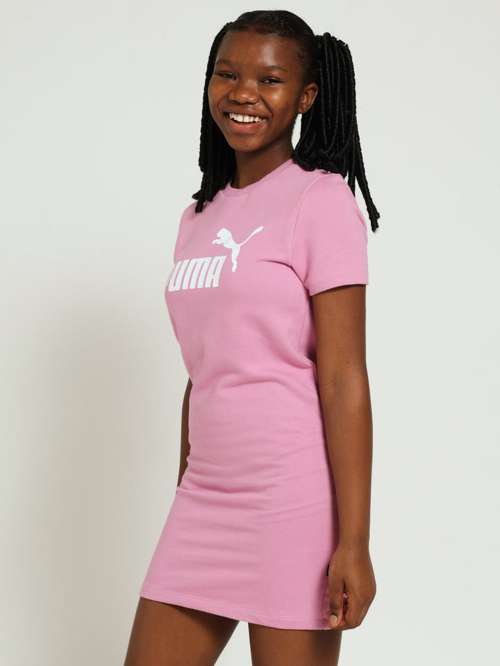 Girls Logo Dress - Mauve