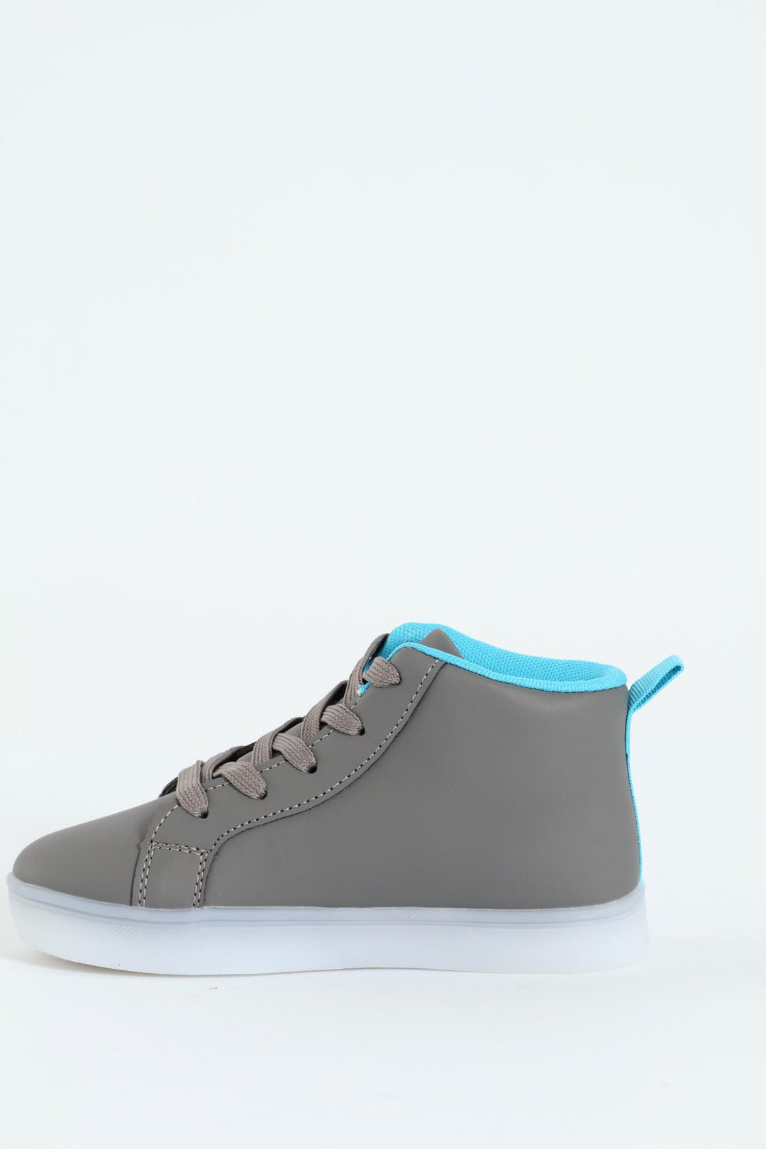 Pre-Boys Car Light-Up High-Top Sneaker - Charcoal