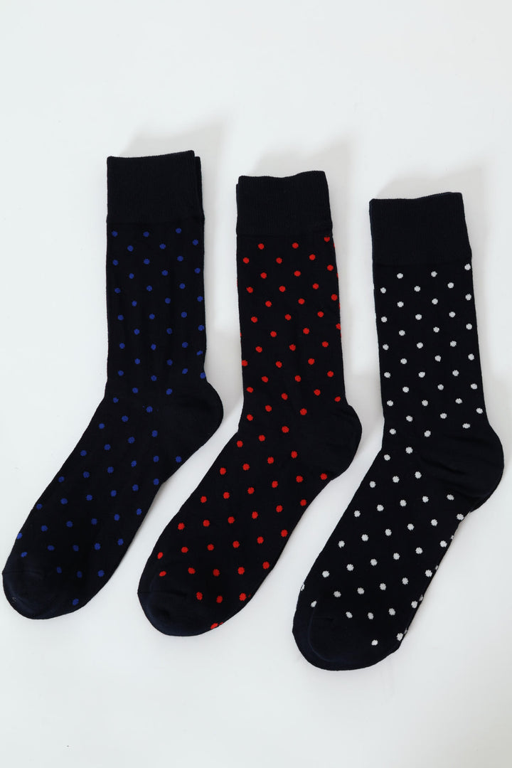 3 Pack Fashion Anklet Socks - Navy