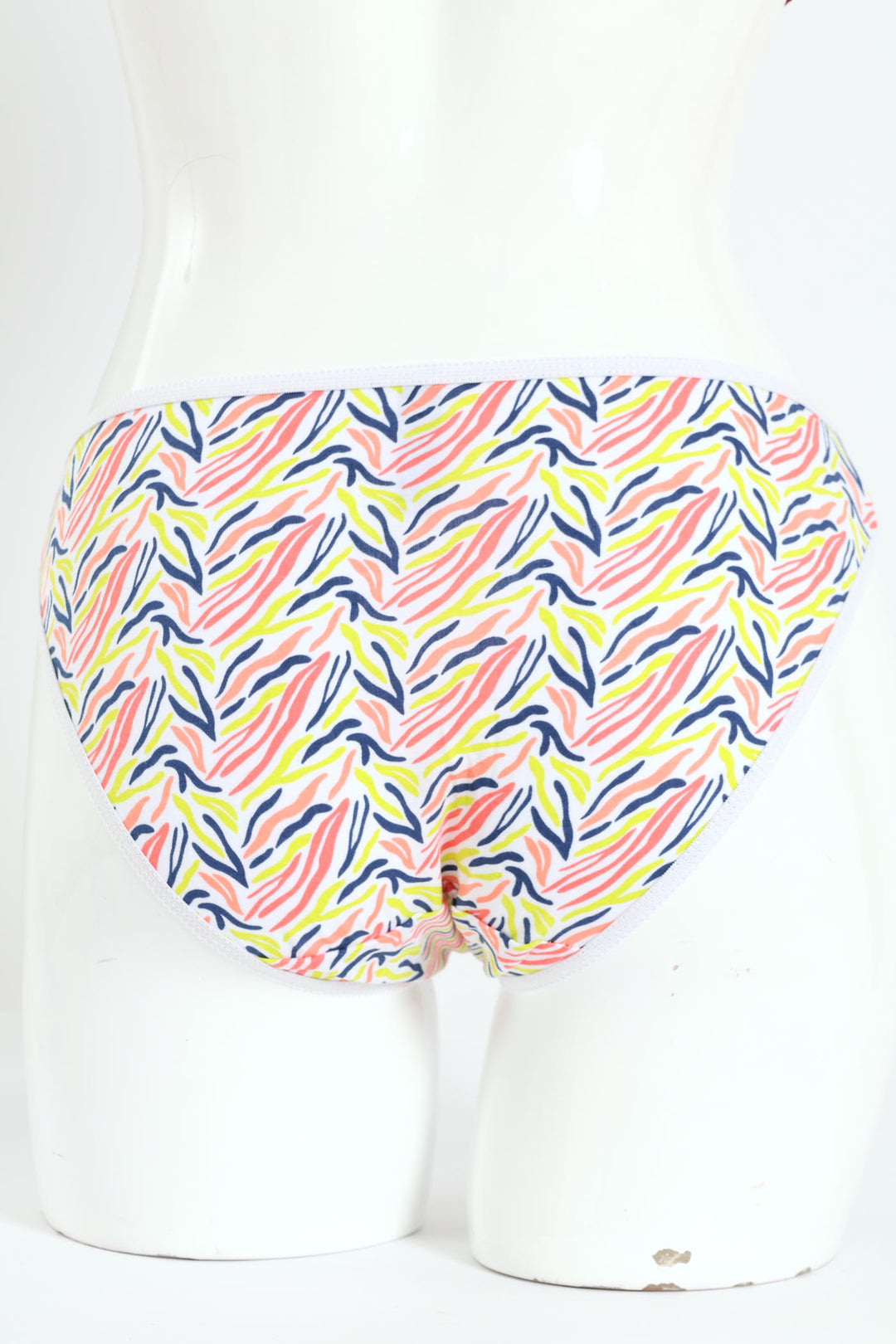 5 Pack Cotton Stretch Bikini Panties - Zebra/Grey Melange/Light Blue