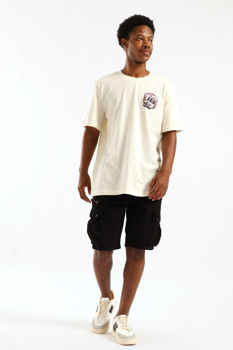 Cards Front & Back Tee - Ecru