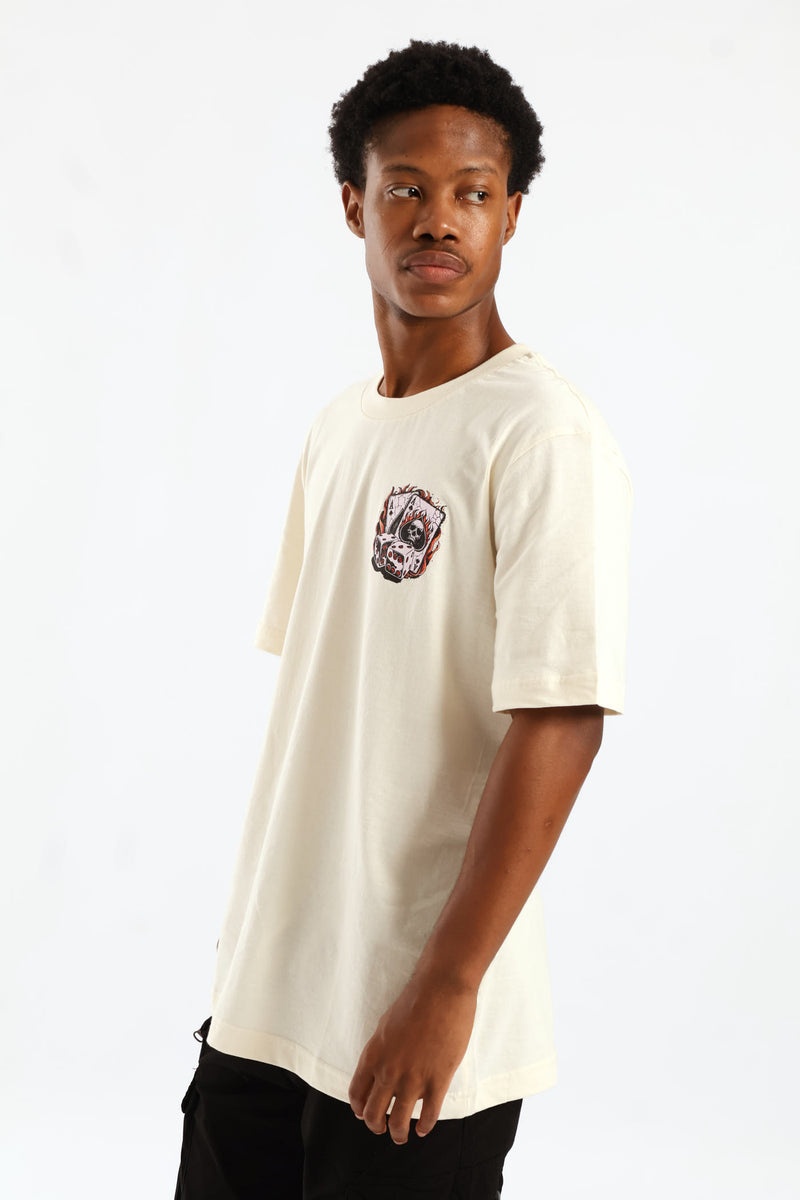 Cards Front & Back Tee - Ecru
