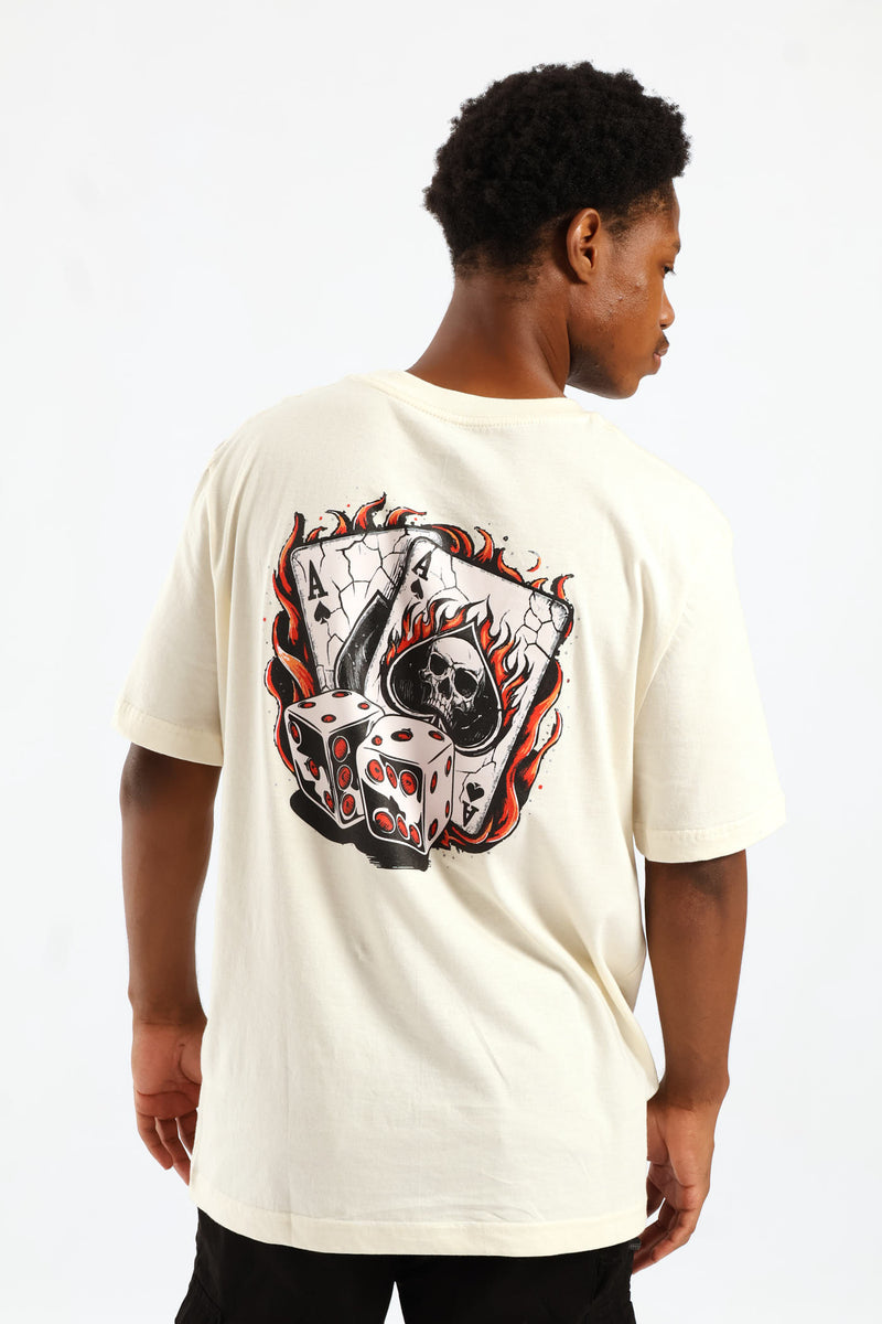 Cards Front & Back Tee - Ecru
