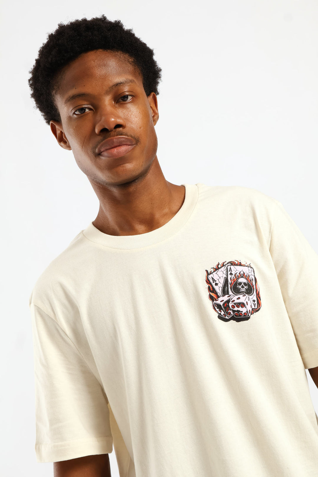 Cards Front & Back Tee - Ecru