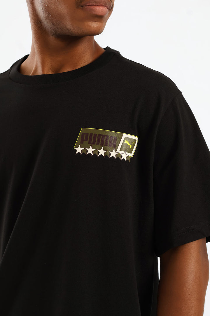Star Logo Graphic Tee - Black