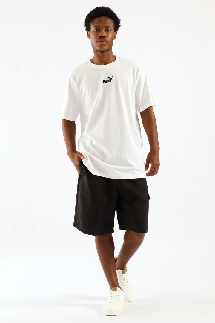 Essential Small Logo Centered Tee - White