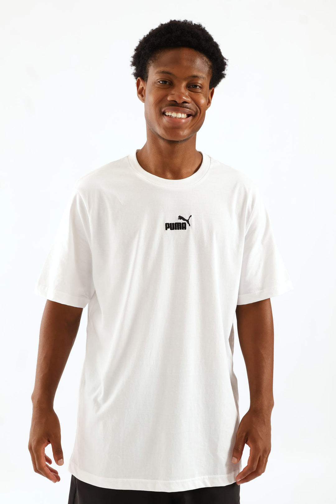 Essential Small Logo Centered Tee - White