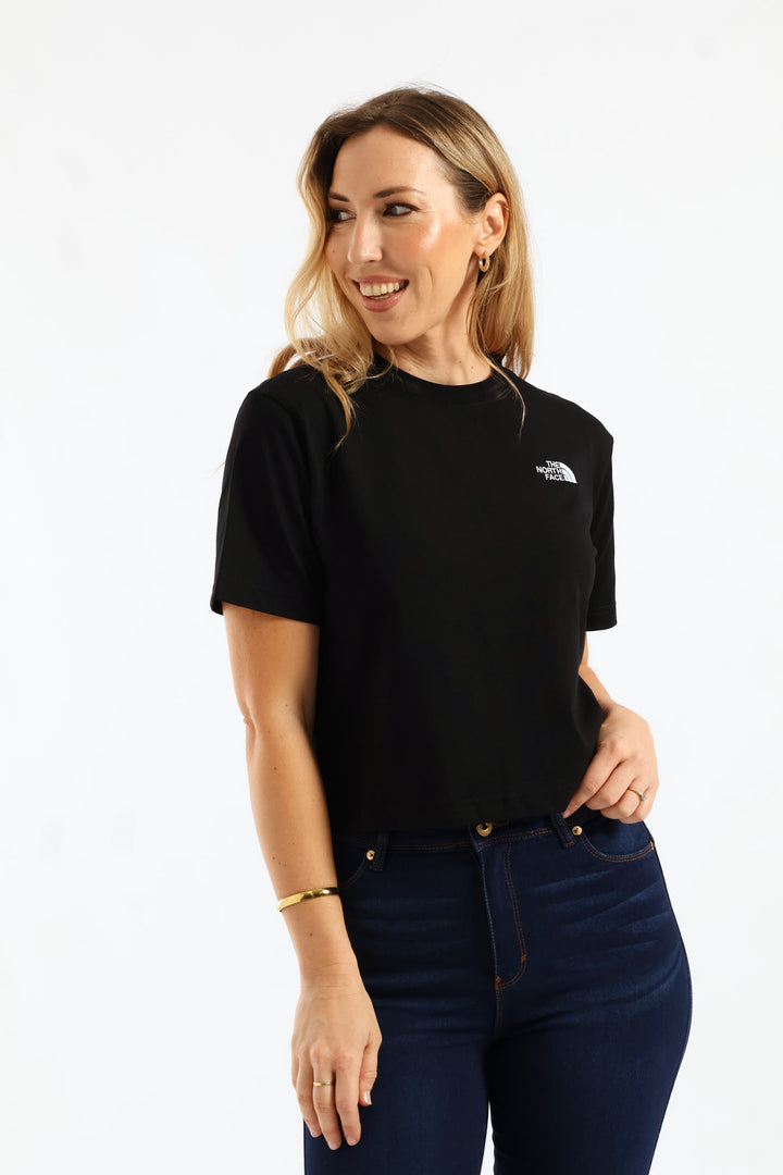 Evolution Simple Dome Crop Relaxed Tee - Black