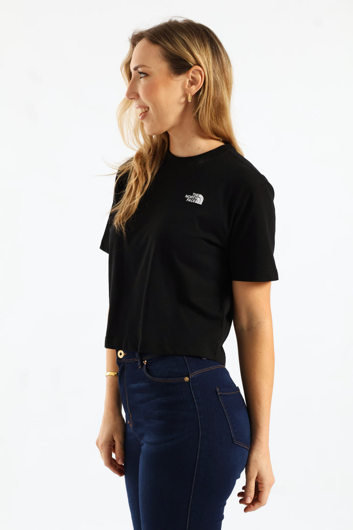 Evolution Simple Dome Crop Relaxed Tee - Black