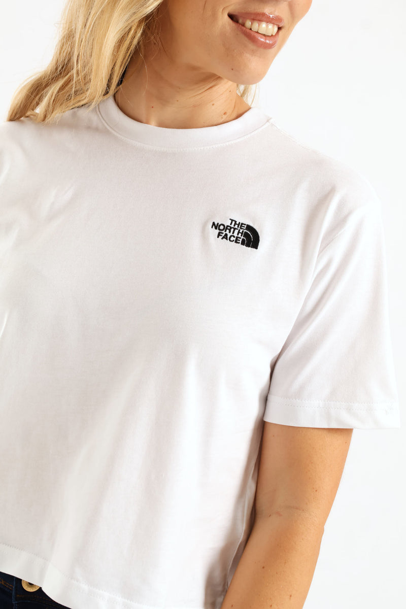 Evolution Simple Dome Crop Relaxed Tee - White