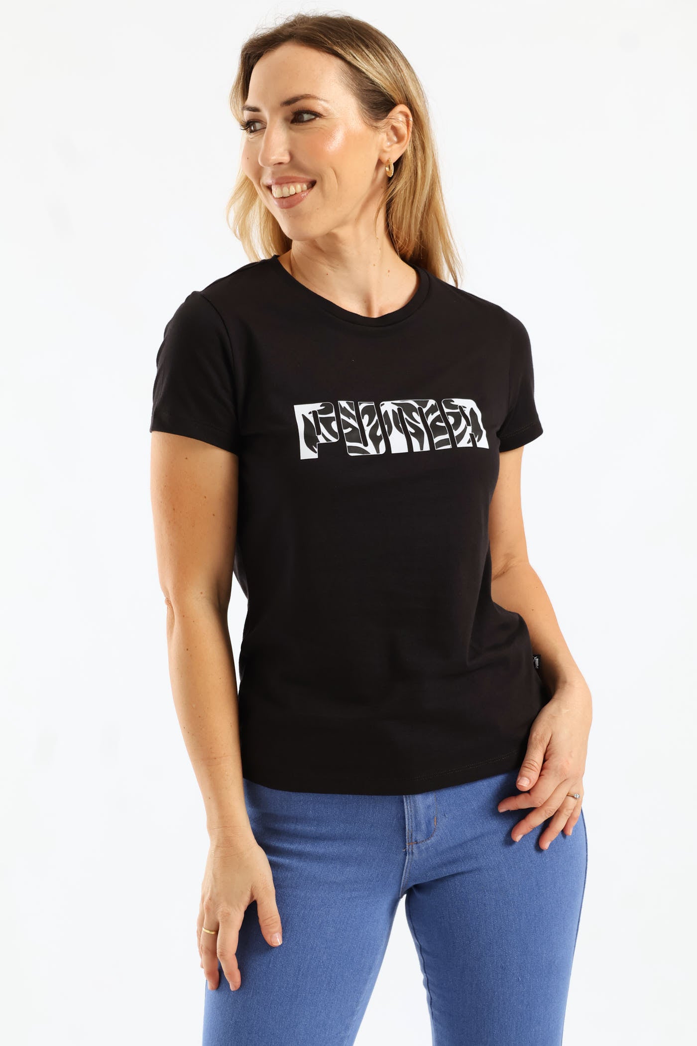 Ladies Feline Graphics Tee - Black – Edgars