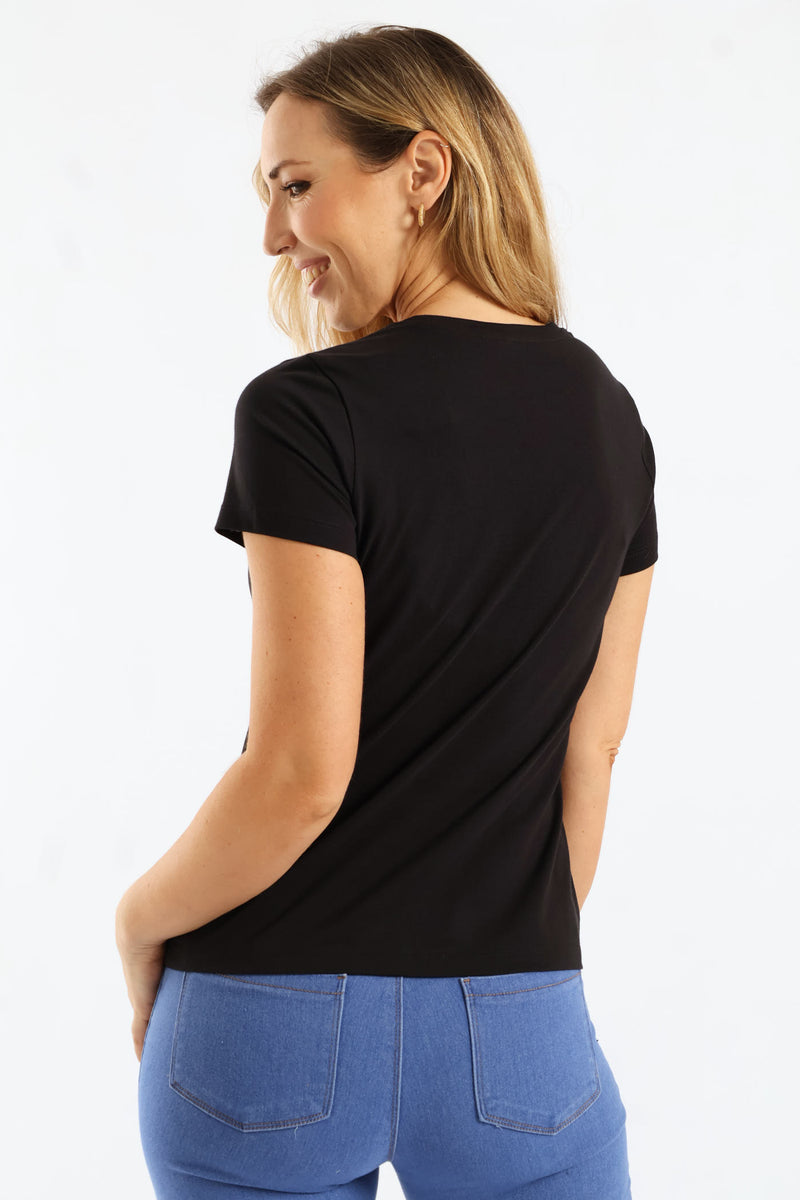 Feline Graphics Tee - Black