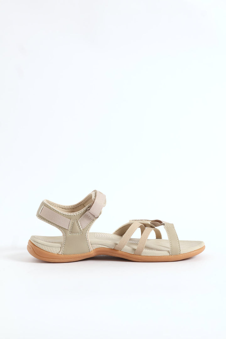 Anselia Strap Sandal - Taupe