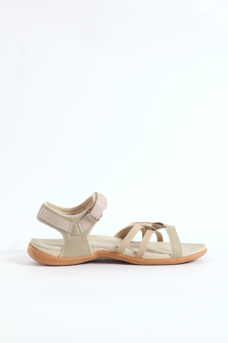 Anselia Strap Sandal - Taupe