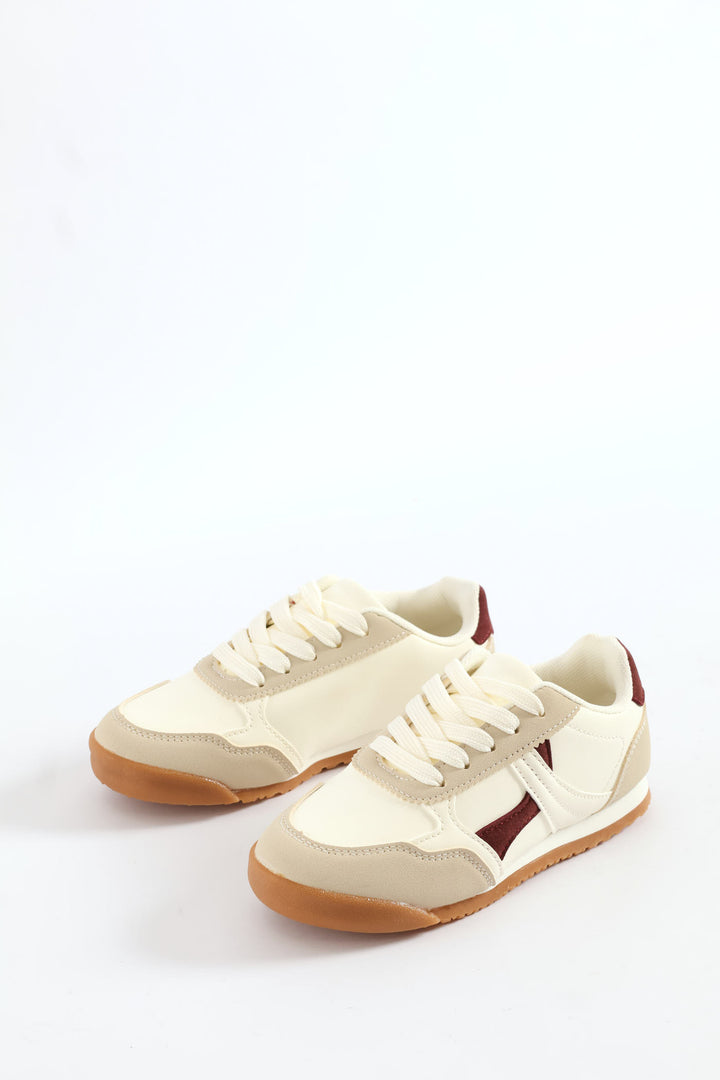 Girls Slimsline Sneaker - Off White