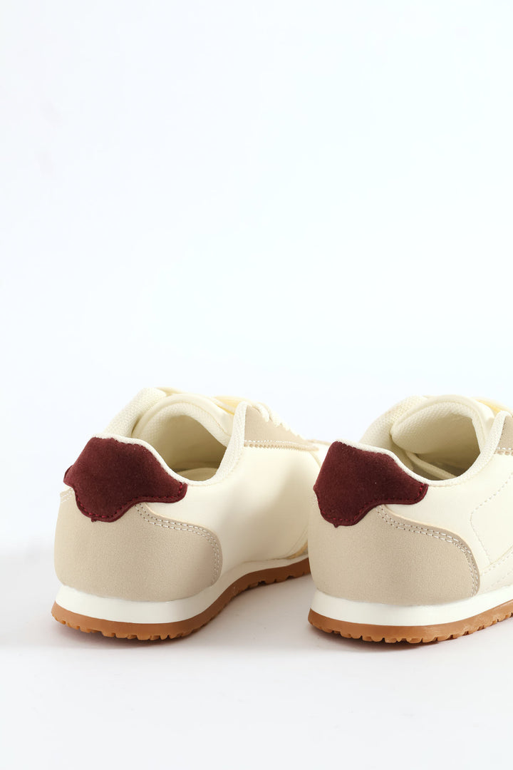 Girls Slimsline Sneaker - Off White