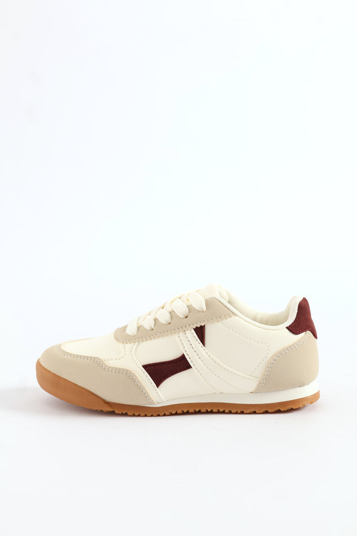 Girls Slimsline Sneaker - Off White