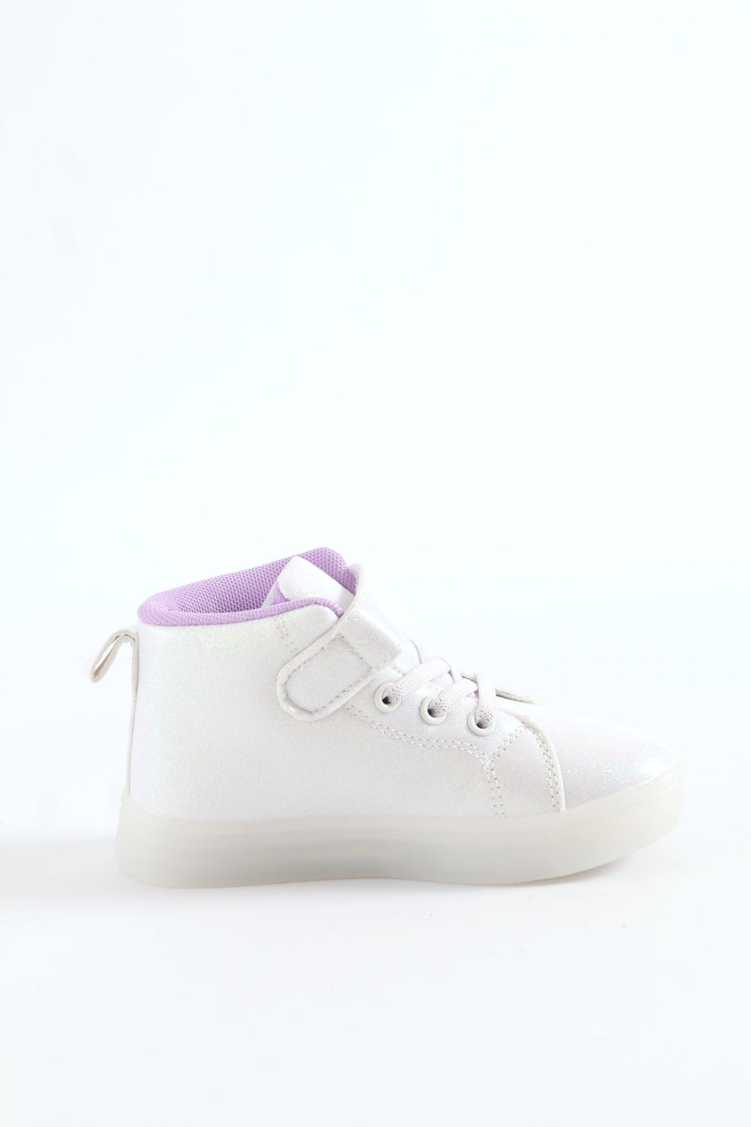 Pre-Girls Star Light Up Hitop Sneaker - White