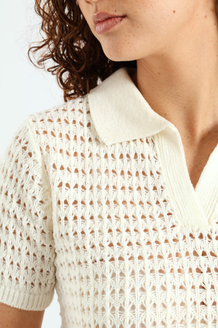 Loose Knit Golfer - Off White