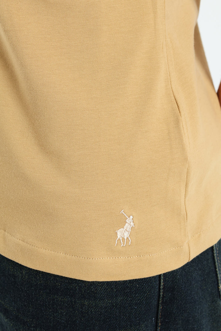 Lily Beaded Tee - Stone