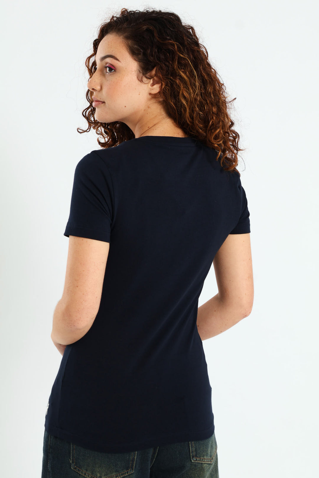 Anele Embellished Tee - Navy