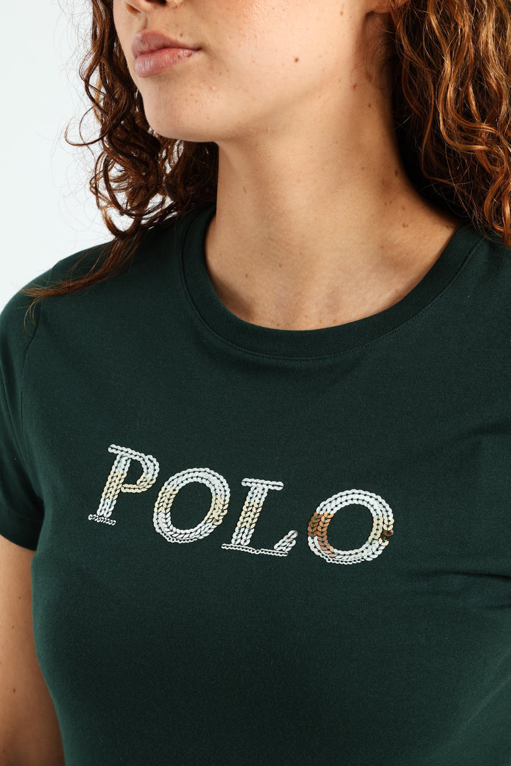 Mbali Sequin Tee - Bottle