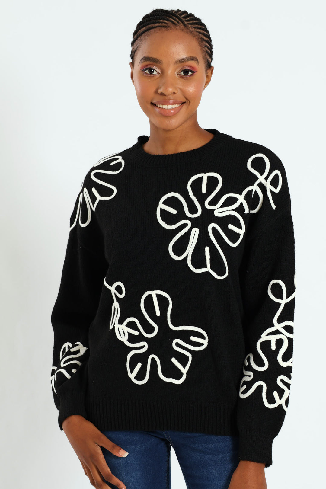 Cornelli Pullover - Black/Cream