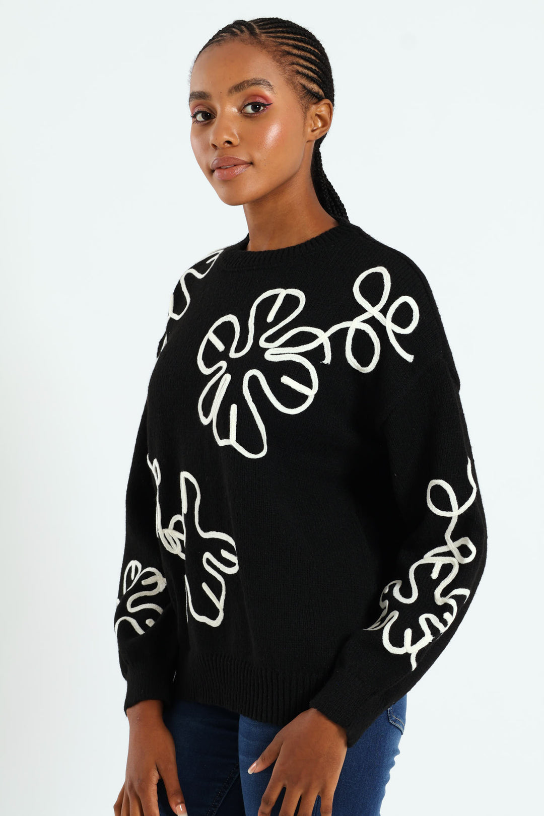 Cornelli Pullover - Black/Cream
