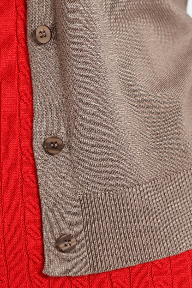 Classic Cardigan - Taupe