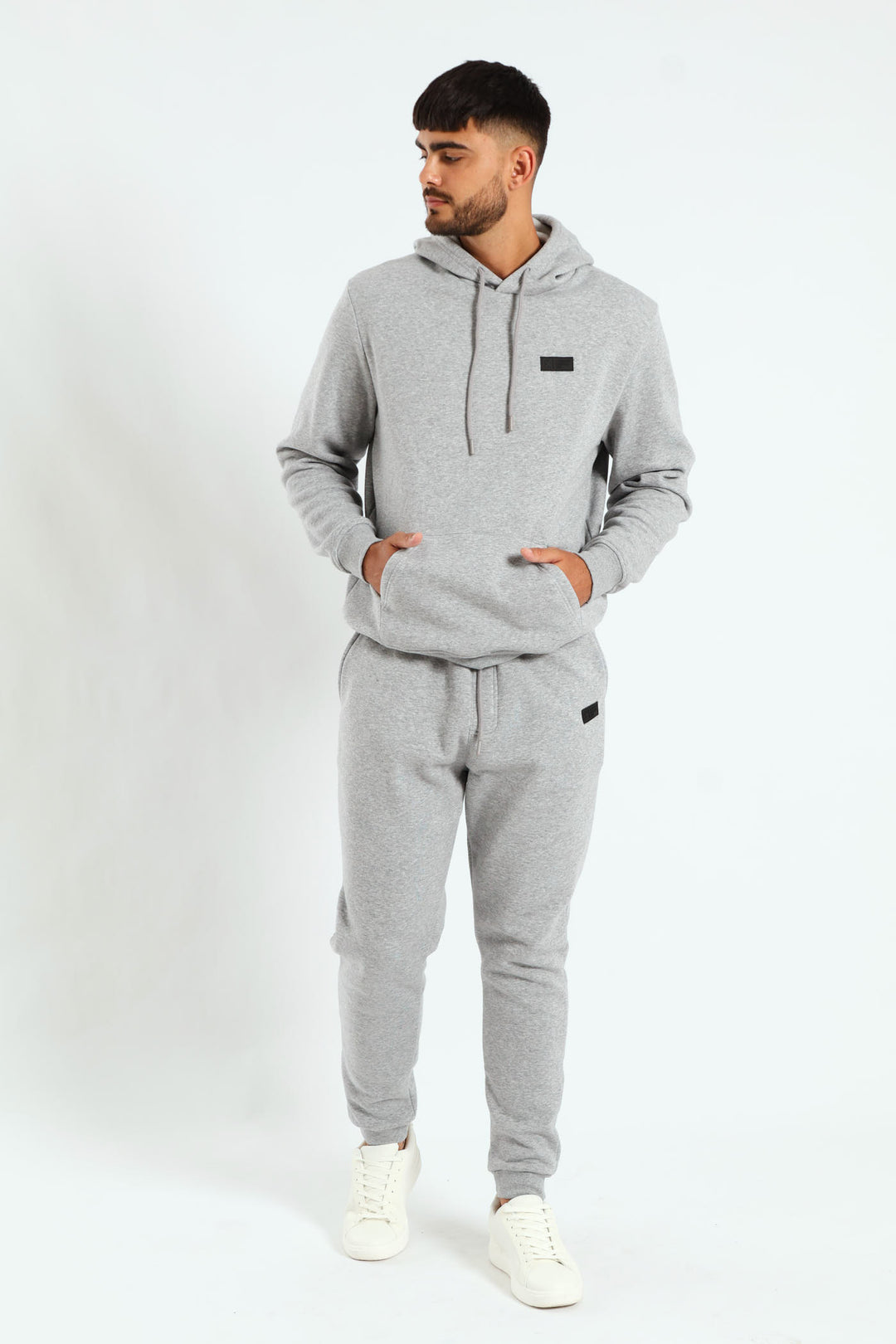 Hoody Track Top - Grey Melange