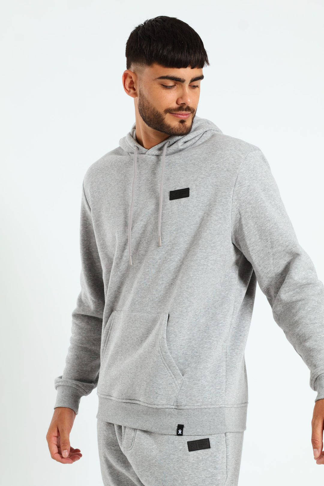 Hoody Track Top - Grey Melange