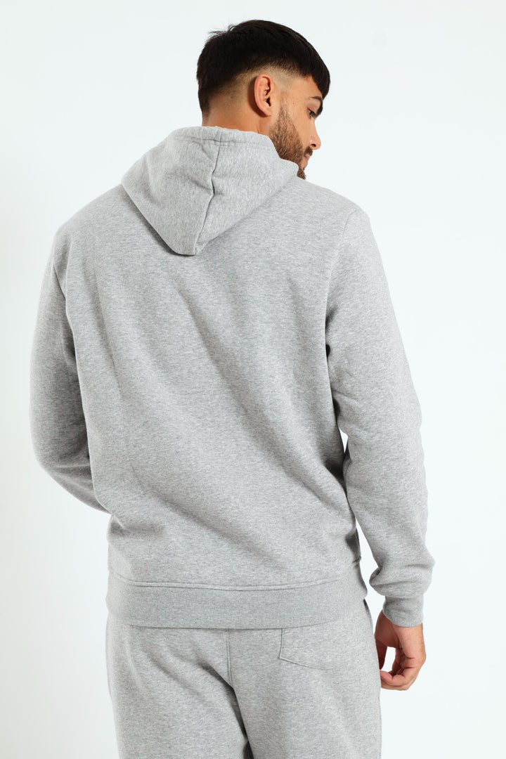 Hoody Track Top - Grey Melange
