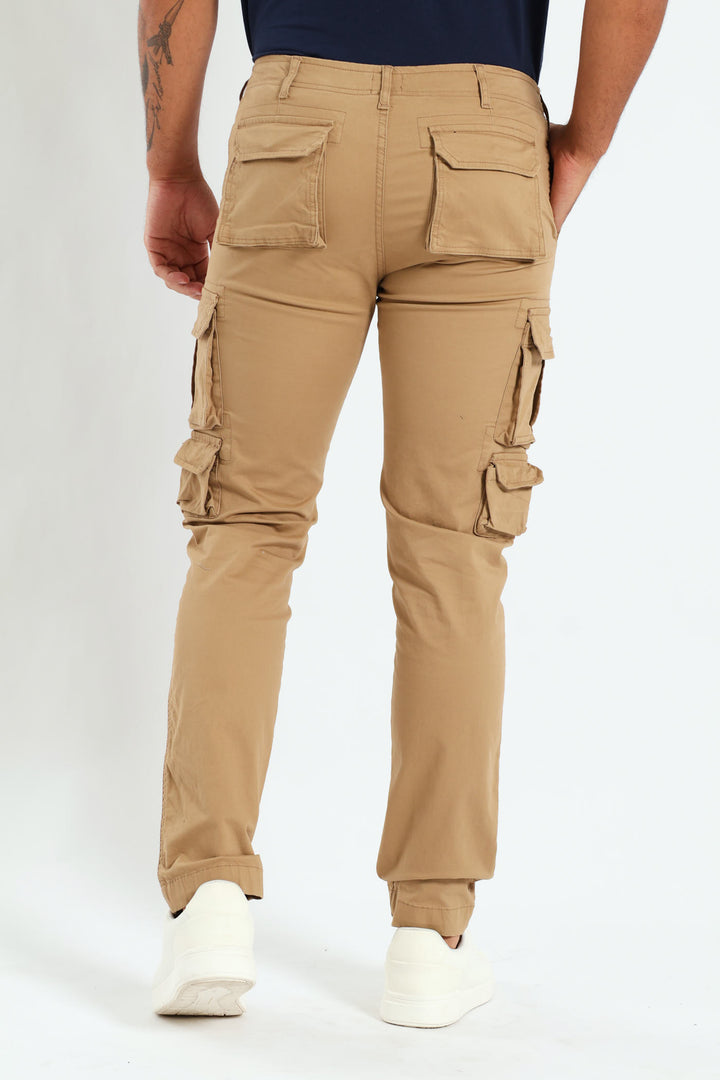 Muilti Pocket Cargo Pants - Stone