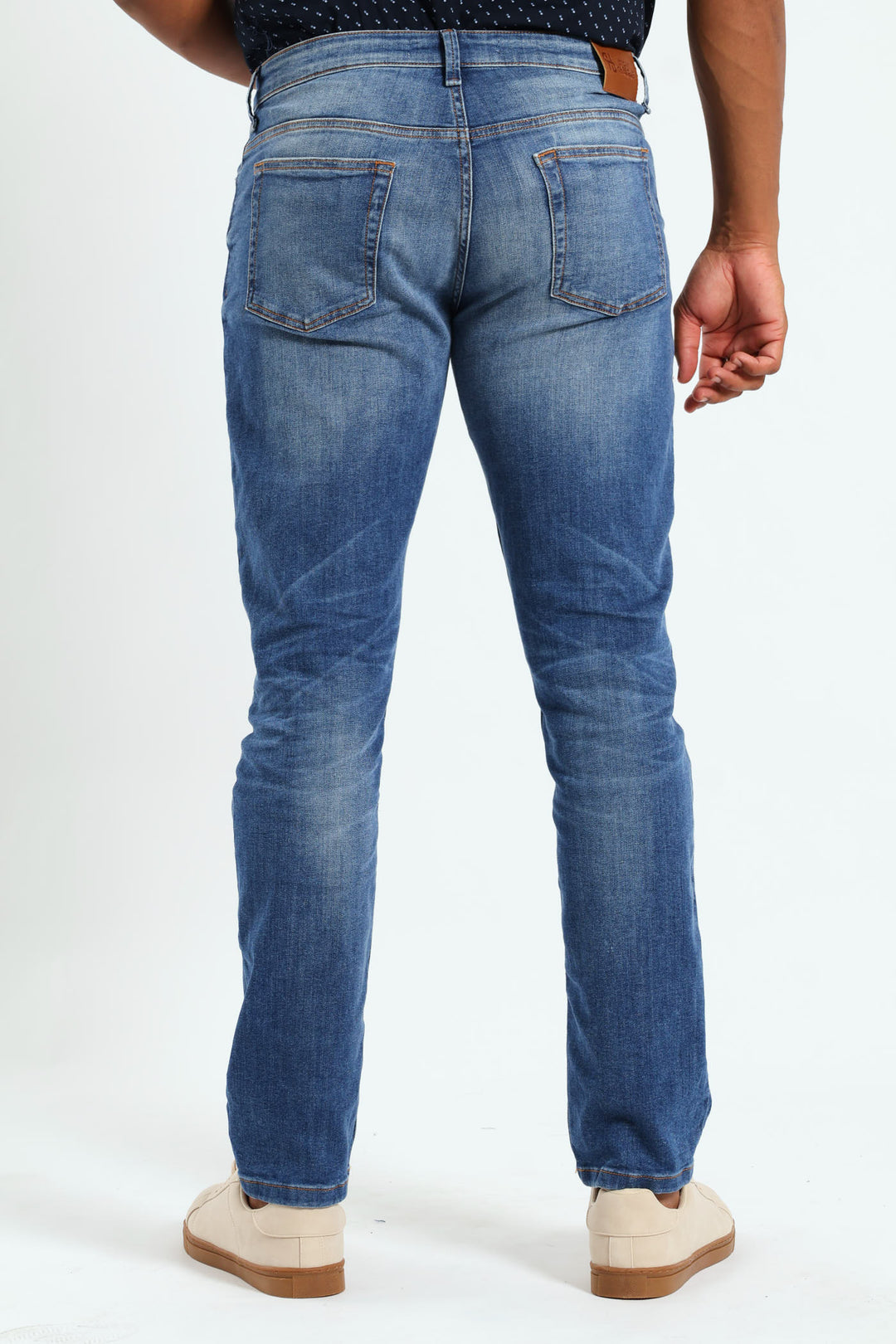 Blasted Slim Denim - Light Wash
