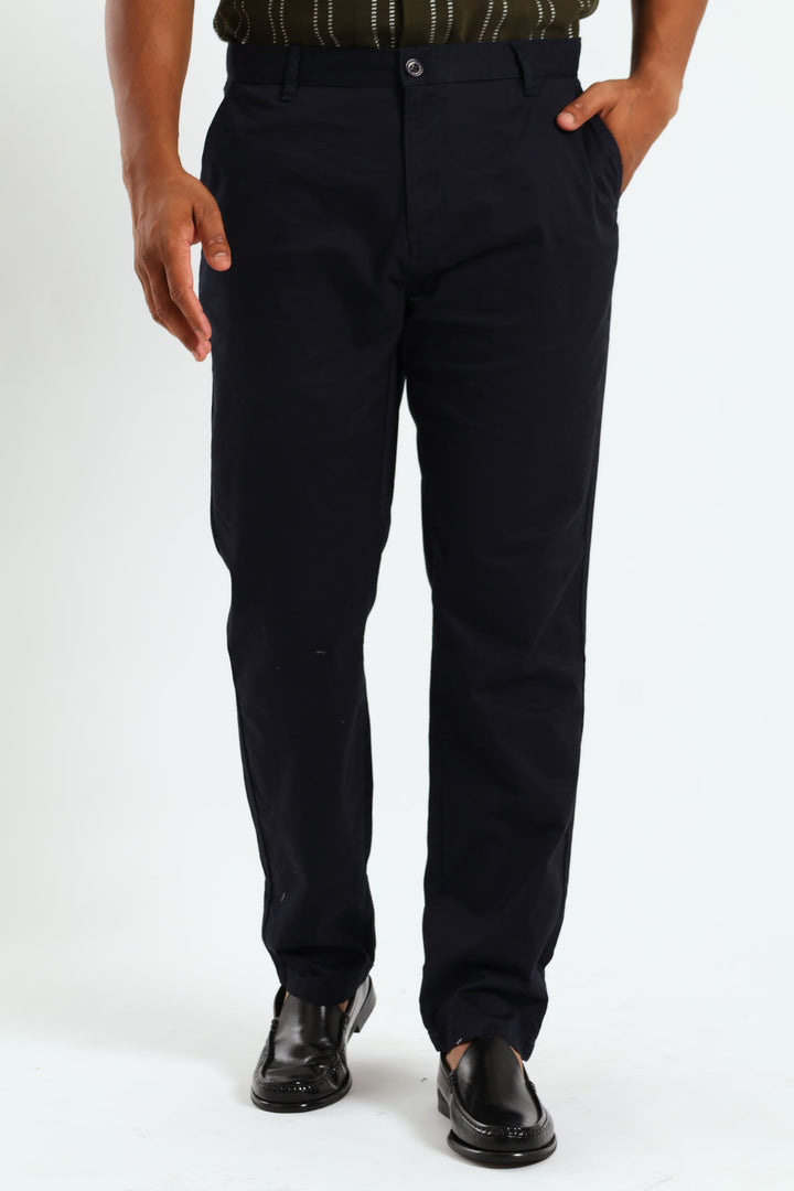 Basic Straight Stretch Chino - Navy