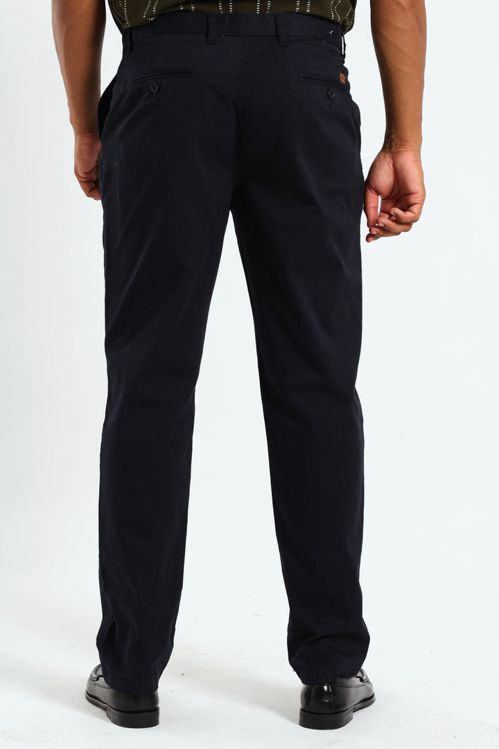 Basic Straight Stretch Chino - Navy