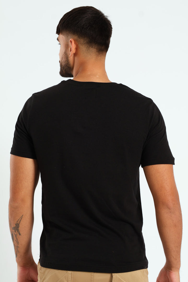 Multi Colour Bear Tee - Black