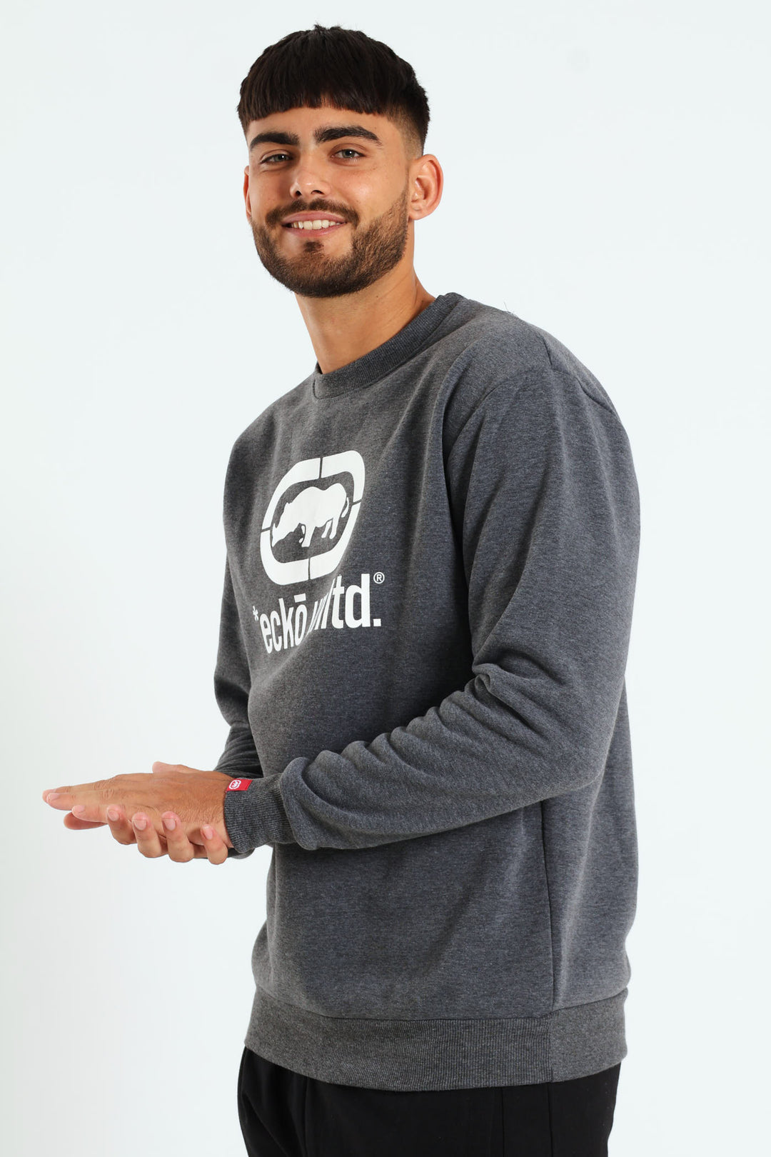 Rhino Chest Crew Top - Charcoal