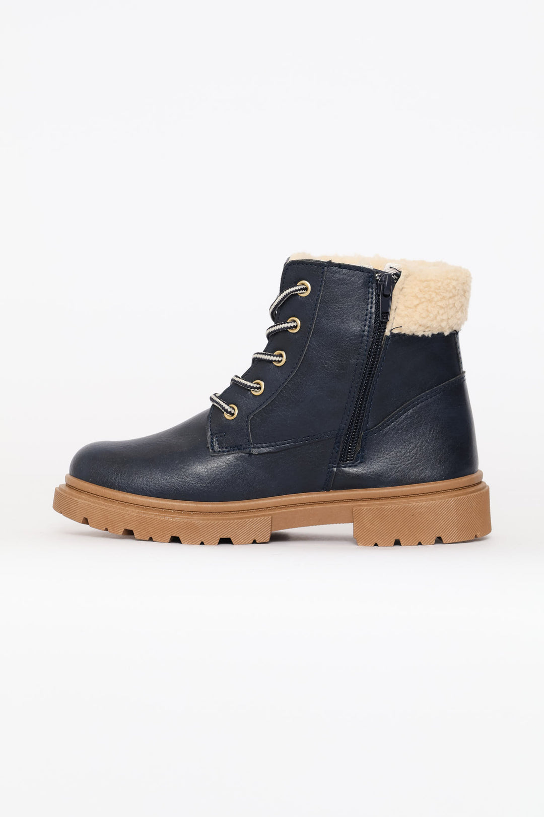 Boys Furlined Boot - Navy