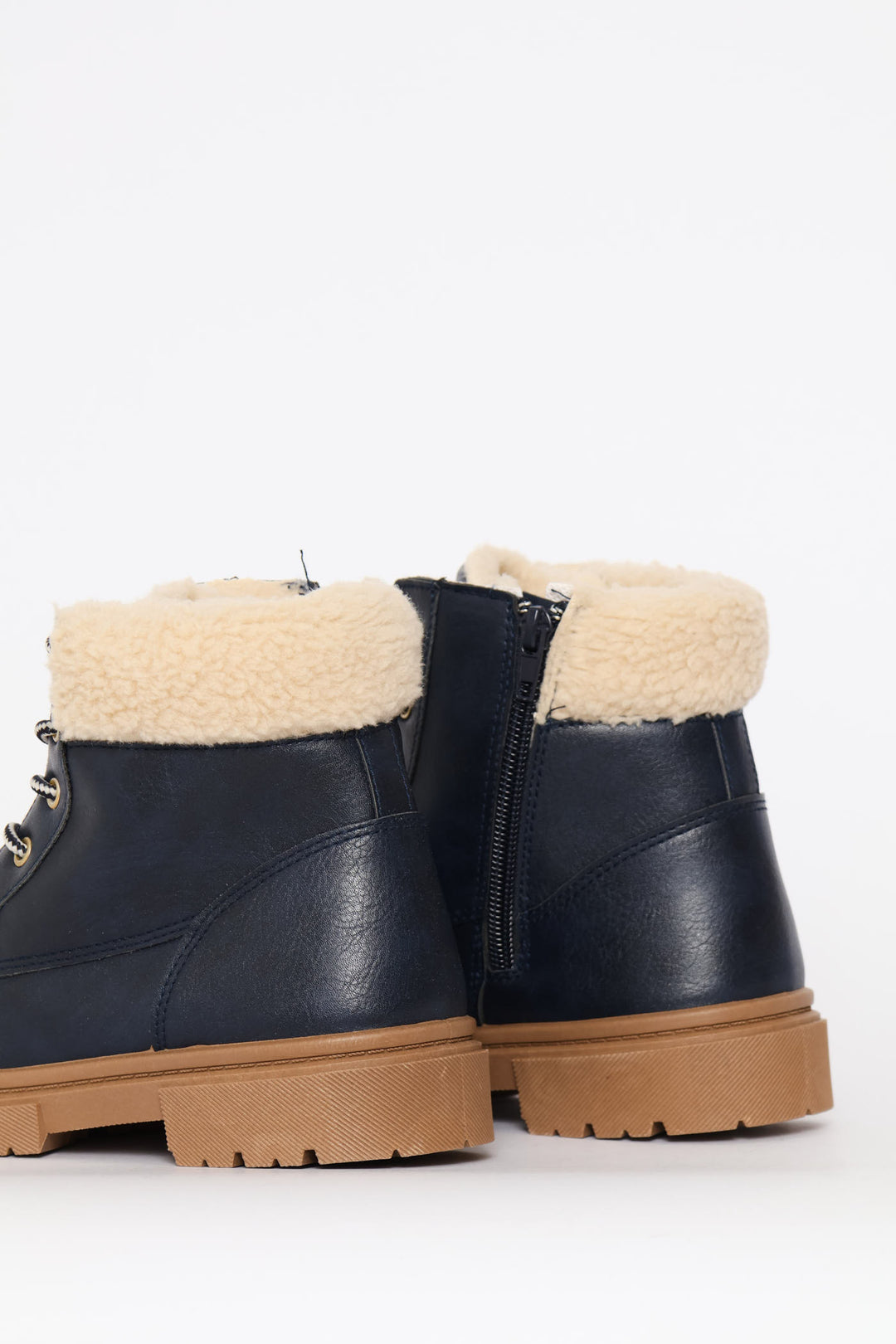 Boys Furlined Boot - Navy