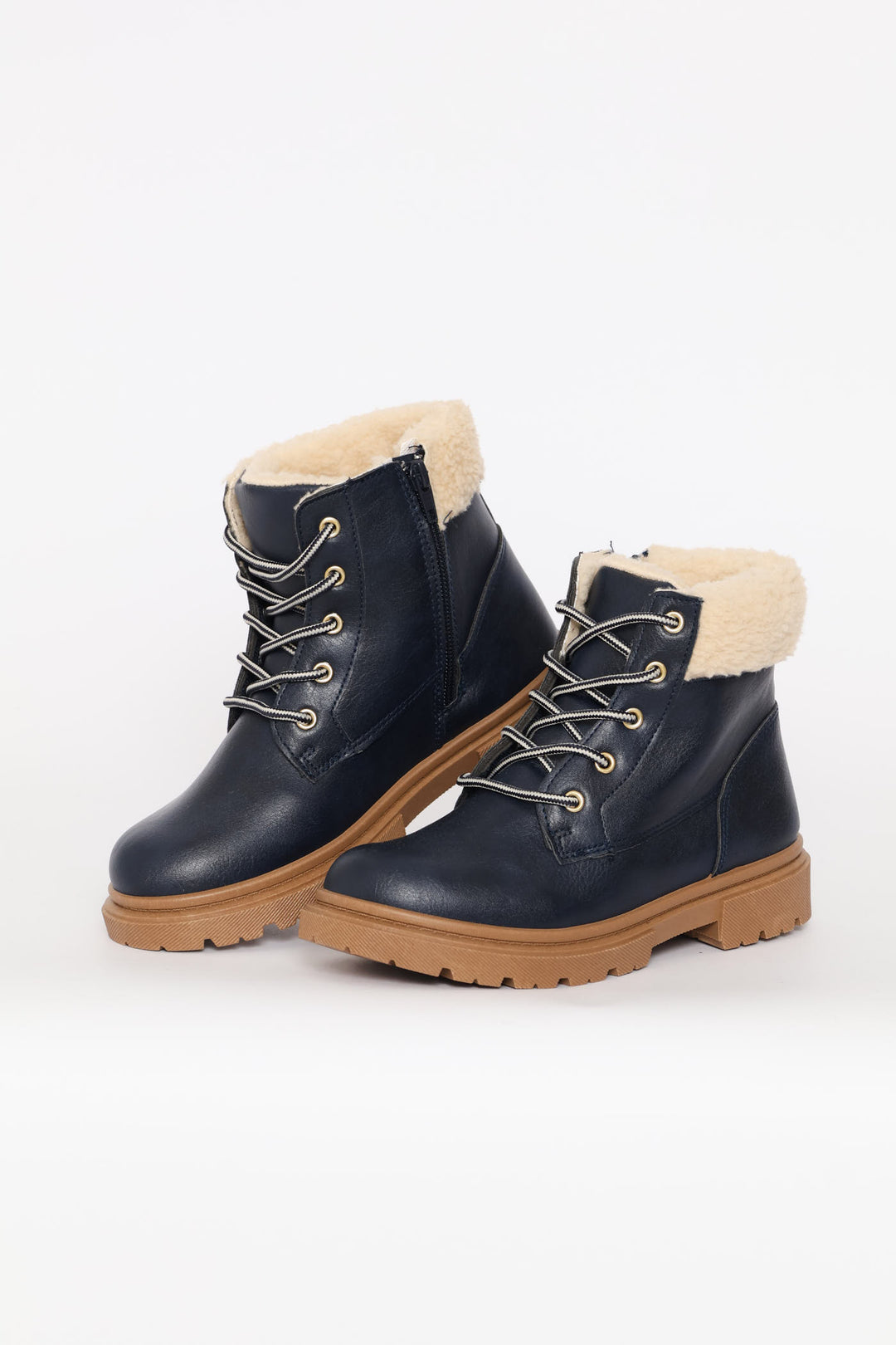 Boys Furlined Boot - Navy