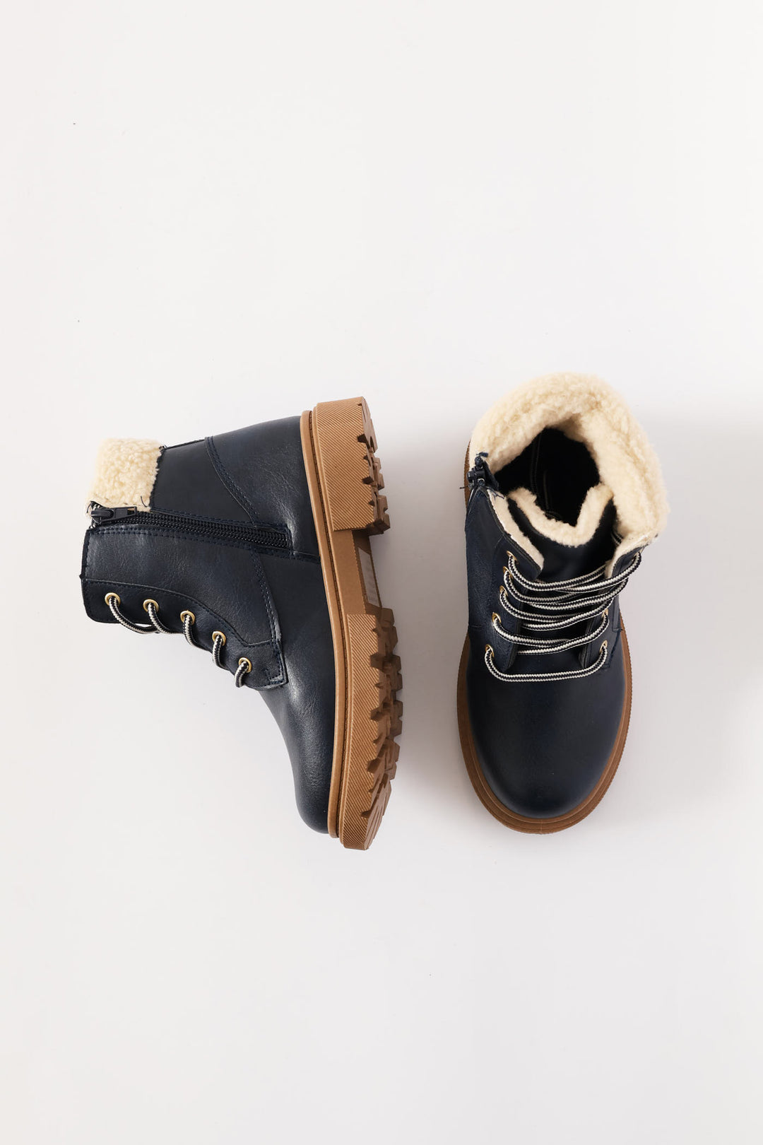 Boys Furlined Boot - Navy