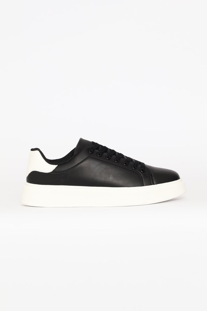Basic Lace Up Sneaker - Black