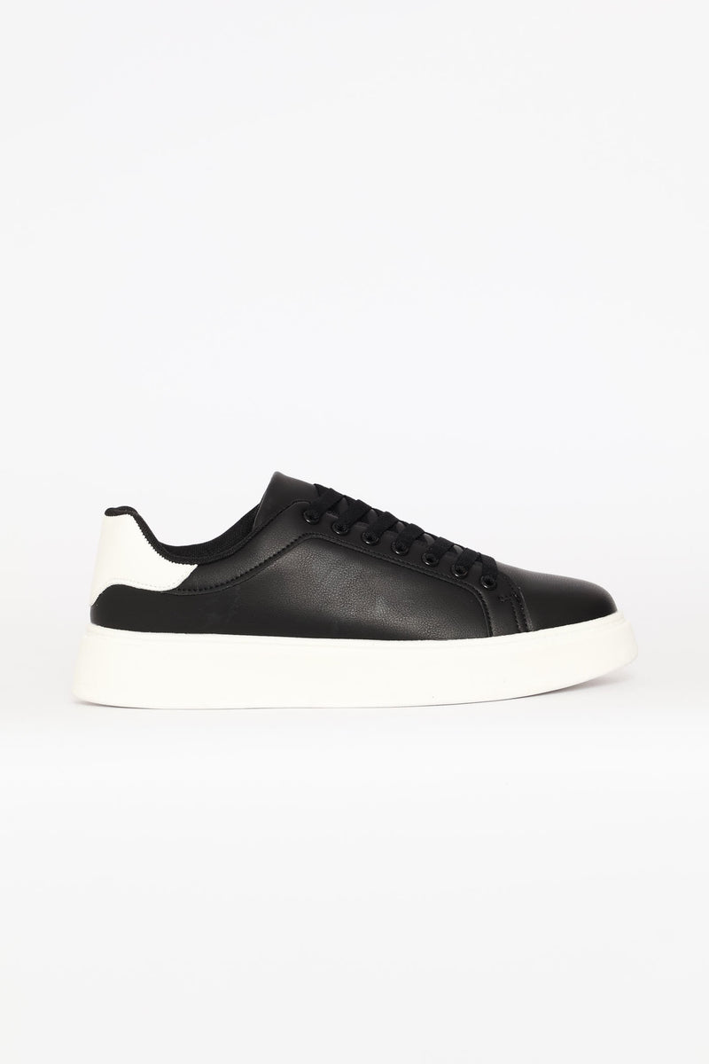 Basic Lace Up Sneaker - Black