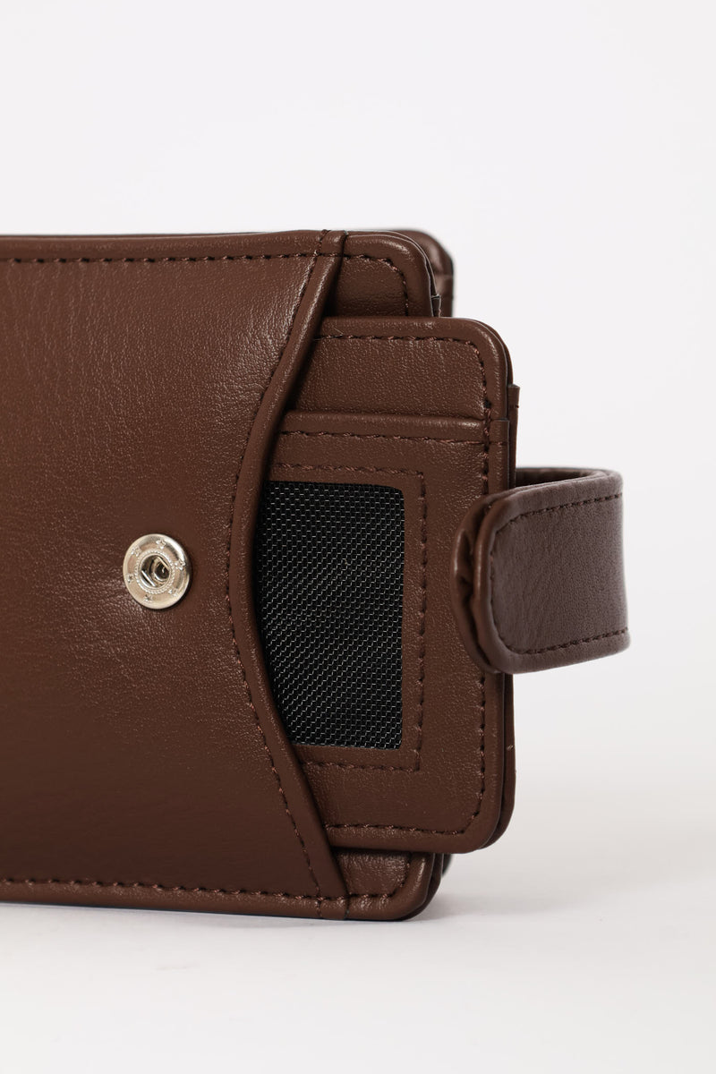 Bill Fold Wallet With Removable Cardholder - Tabacco