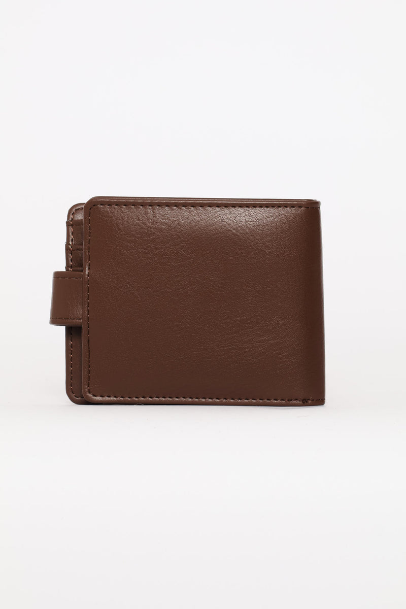 Bill Fold Wallet With Removable Cardholder - Tabacco