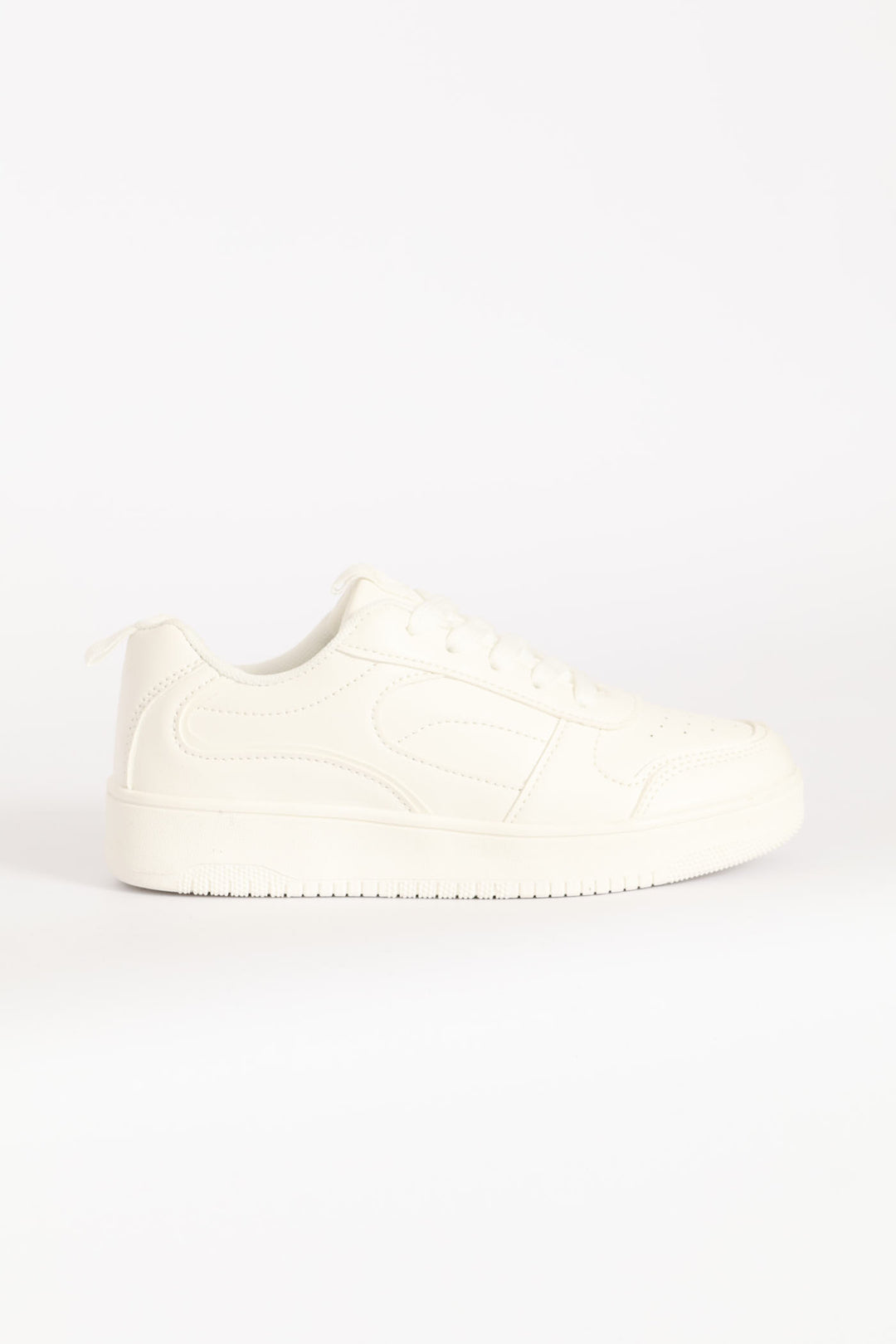 Girls Basic Court Sneaker - White