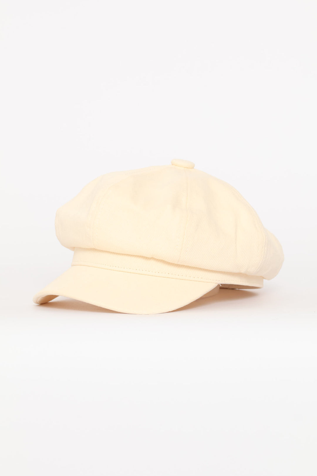 Panel Baker Boy Hat - Cream