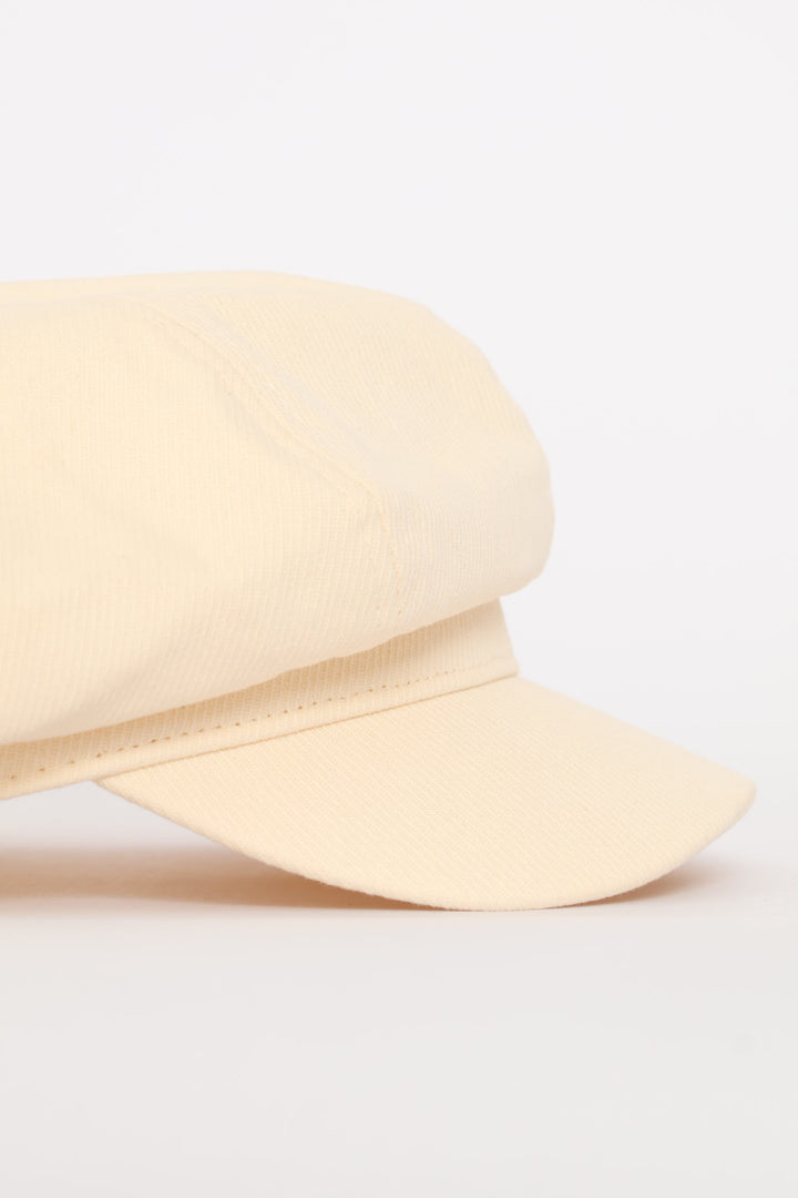 Panel Baker Boy Hat - Cream