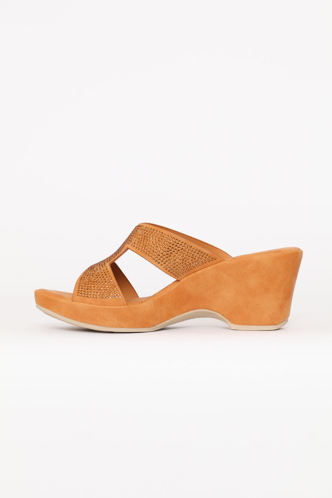 Diamante Clog Heel - Tan
